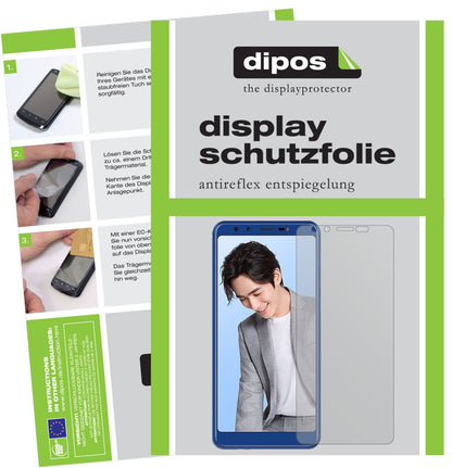 LenovoK5s mit aufgebrachter dipos Displayschutzfolie, die lästige Fingerabdrücke minimiert