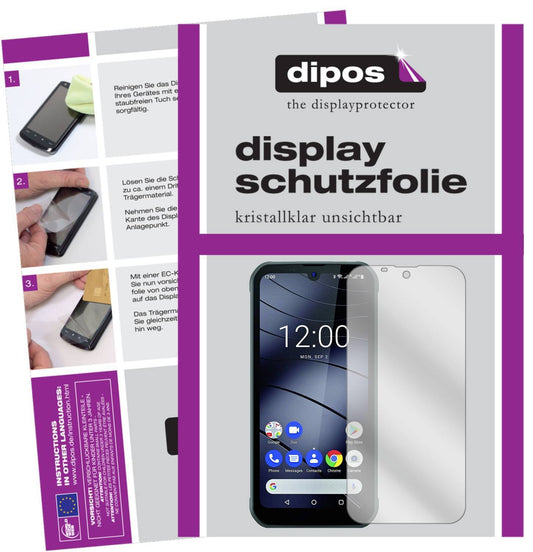 Klare Displayschutzfolie von dipos passend für Gigaset GX290 Plus, präziser Zuschnitt und blasenfrei montiert