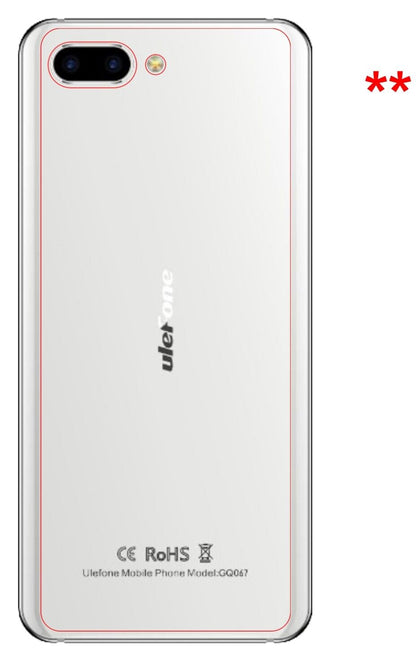 Dünne und klare Folie passend zugeschnitten für Ulefone T2 Pro Rückseite