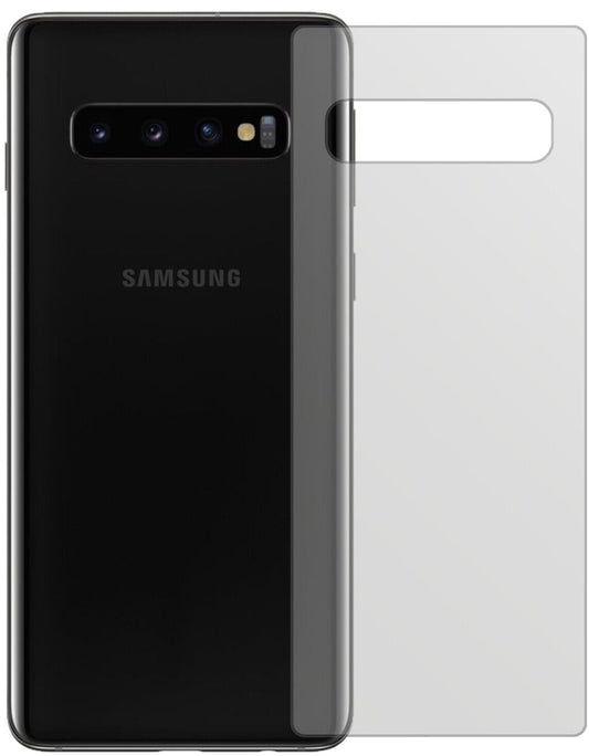Matte Displayschutzfolie von dipos passend für Samsung Galaxy S10 Plus Rückseite, präziser Zuschnitt und blasenfrei montiert