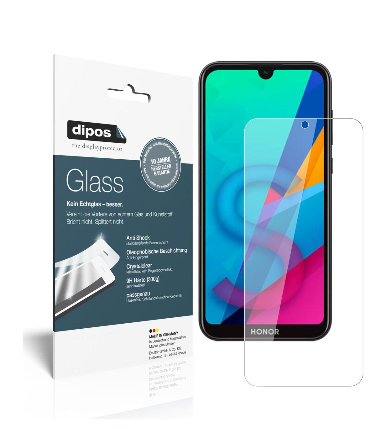 1x 9H Schutzfolie für Honor 8S Panzerfolie