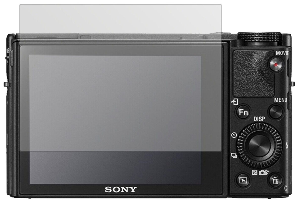 SonyCyber-Shot DSC-RX 1R mit aufgebrachter dipos Displayschutzfolie, die lästige Fingerabdrücke minimiert