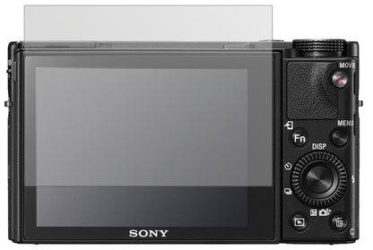 SonyCyber-Shot DSC-RX 1R mit aufgebrachter dipos Displayschutzfolie, die lästige Fingerabdrücke minimiert
