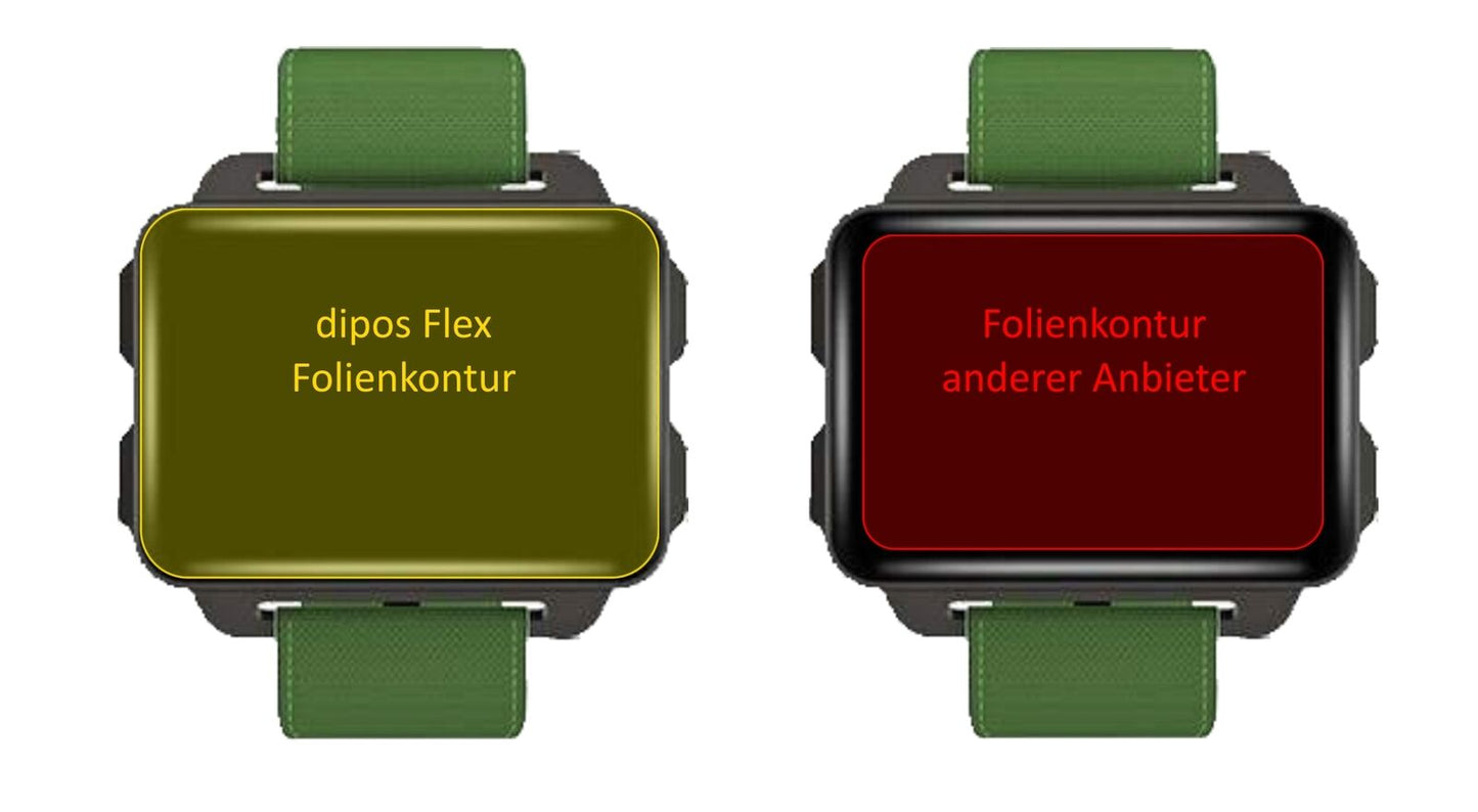 2x 3D Full Cover Schutzfolie für LEMFO LEM4 Smartwatch