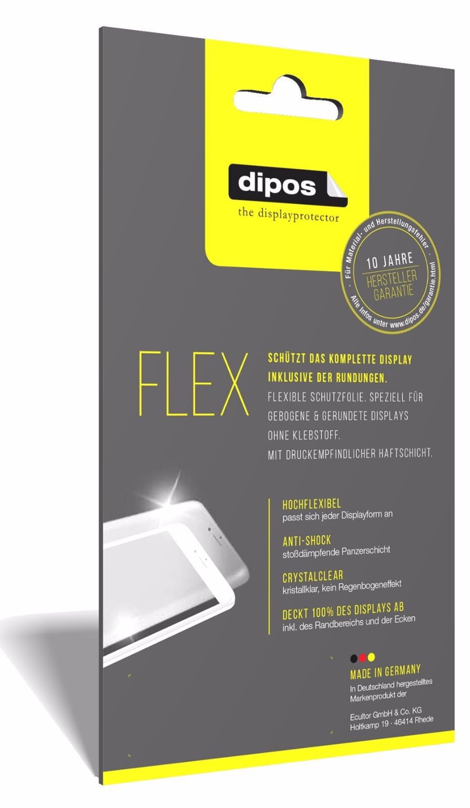 Klare Displayschutzfolie von dipos passend für Landvo XM300 Pro, 100% Displayabdeckung und blasenfreie Montage