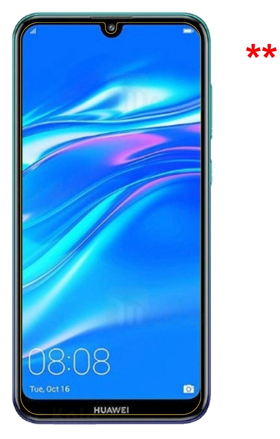 Dünne und klare Folie passend zugeschnitten für Huawei Y7 Pro (2019)
