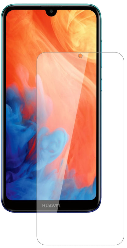 Klare Displayschutzfolie von dipos passend für Huawei Y7 Prime (2019), 9H kratzfest und blasenfrei montiert