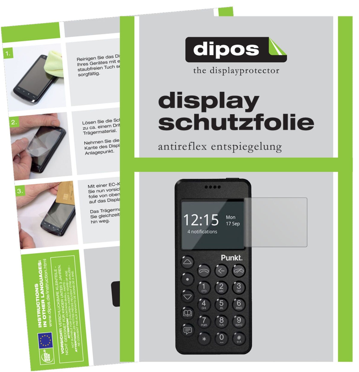 5x Schutzfolie matt für Punkt MP02 Display-Schutzfolie