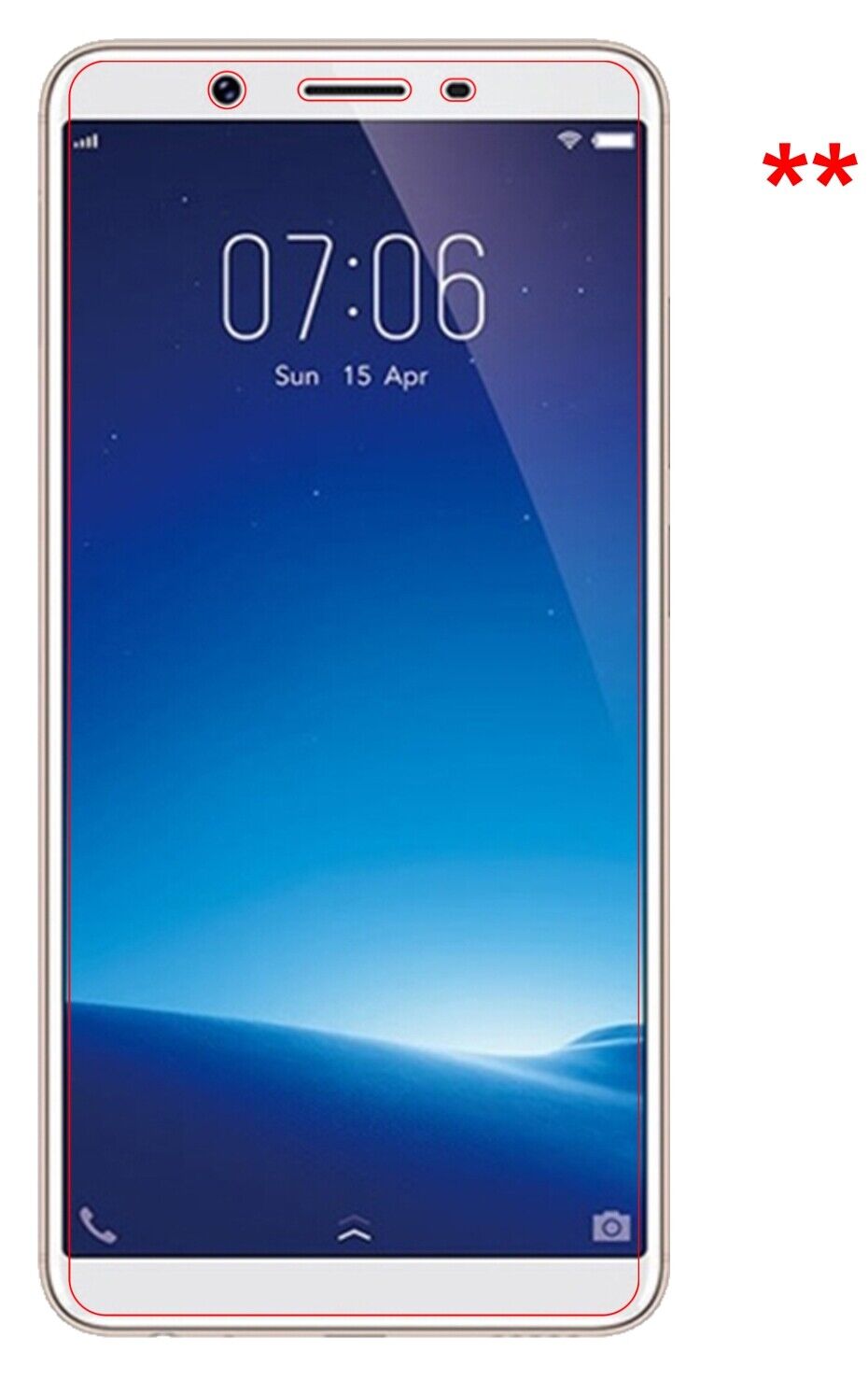 Dünne und klare Folie passend zugeschnitten für Vivo Y71