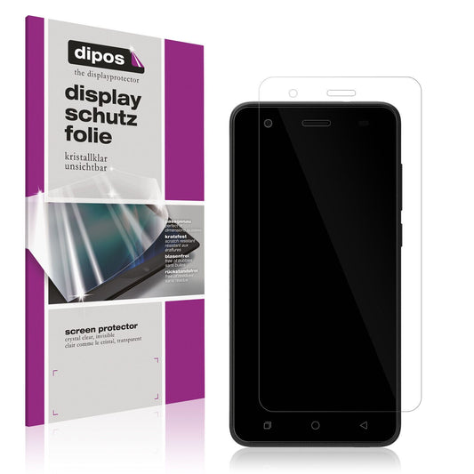 Klare Displayschutzfolie von dipos passend für Coolpad Legacy GO, präziser Zuschnitt und blasenfrei montiert