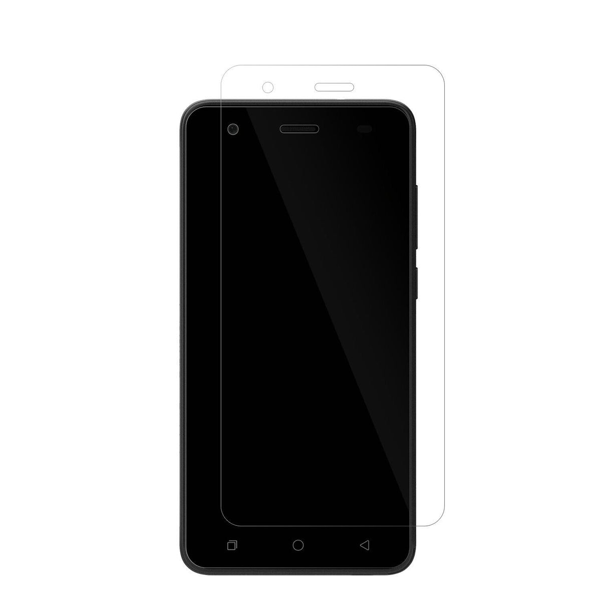 CoolpadLegacy GO mit aufgebrachter dipos Displayschutzfolie, glasklare Darstellung ohne Einschränkungen