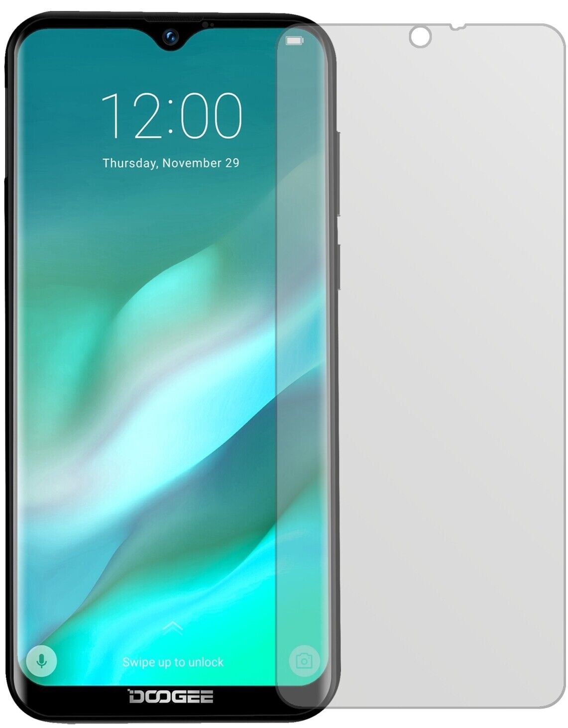 Matte Displayschutzfolie von dipos passend für Doogee X90, präziser Zuschnitt und blasenfrei montiert