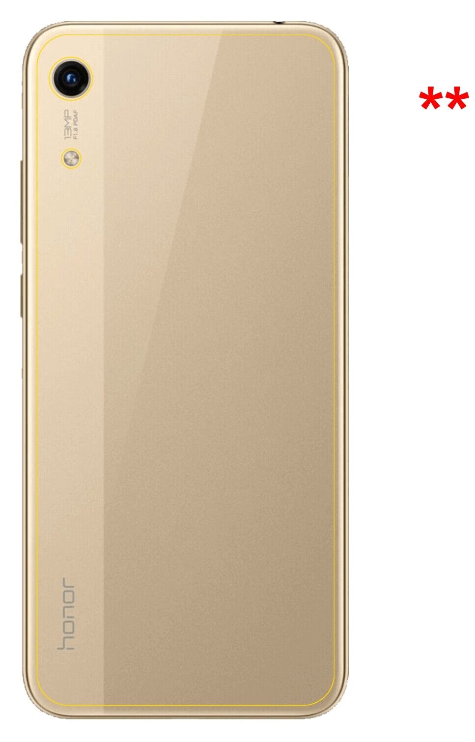 Dünne und klare Folie passend zugeschnitten für Honor 8A Rückseite