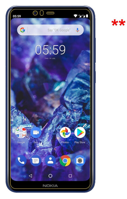 Privatsphäre-Schutz durch Sichtschutz-Folie passend zugeschnitten für Nokia 5.1 Plus