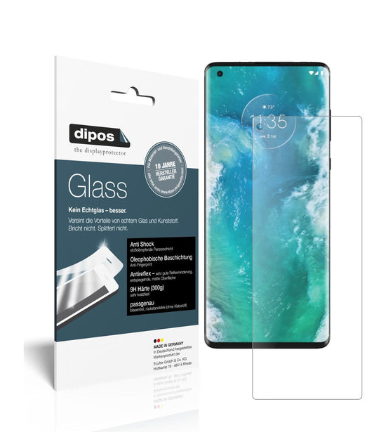 Matte Displayschutzfolie von dipos passend für Motorola Edge Plus, 9H kratzfest und blasenfrei montiert