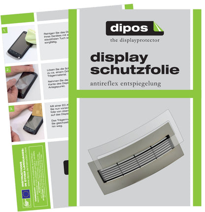 JuraJ500 Tropfblech mit aufgebrachter dipos Displayschutzfolie, die lästige Fingerabdrücke minimiert
