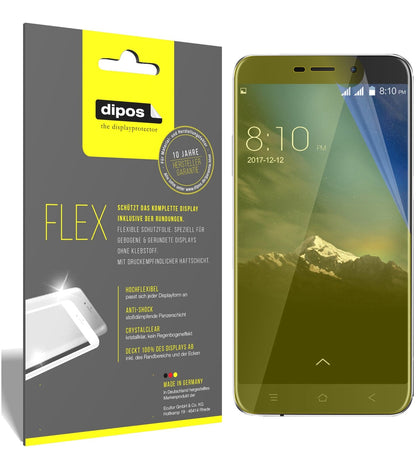 Klare Displayschutzfolie von dipos passend für Blackview A10, 100% Displayabdeckung und blasenfreie Montage