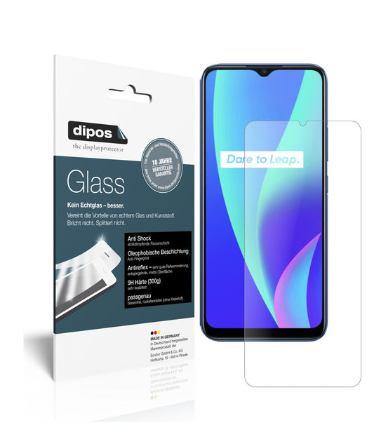 Matte Displayschutzfolie von dipos passend für Oppo Realme C3, 9H kratzfest und blasenfrei montiert