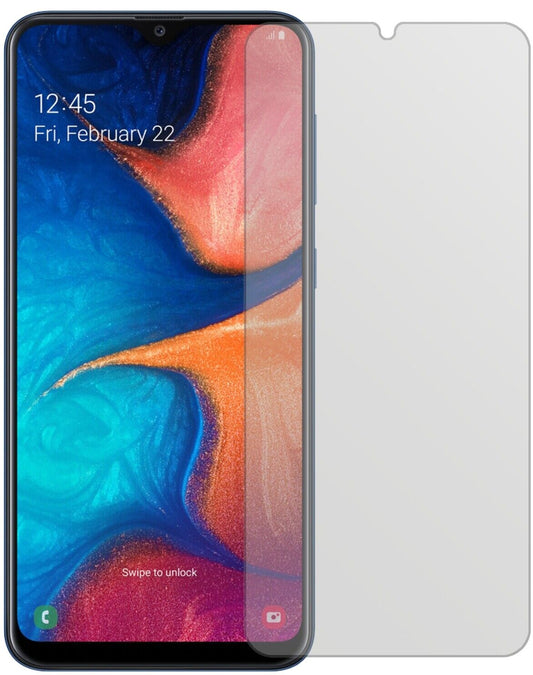 Matte Displayschutzfolie von dipos passend für Samsung Galaxy A20e, präziser Zuschnitt und blasenfrei montiert