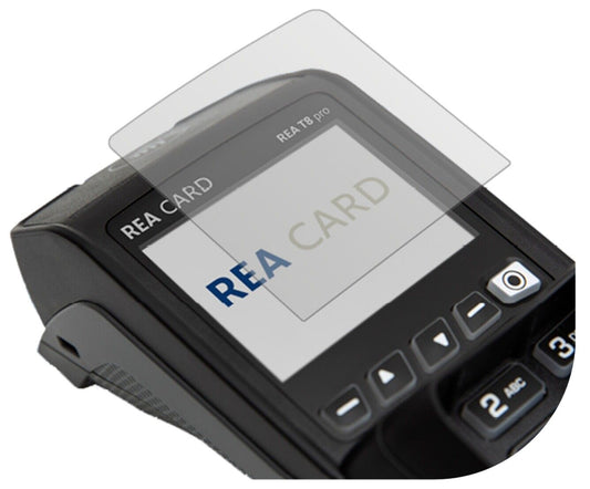 Matte Displayschutzfolie von dipos passend für REA CARD T8 pro Terminal, präziser Zuschnitt und blasenfrei montiert