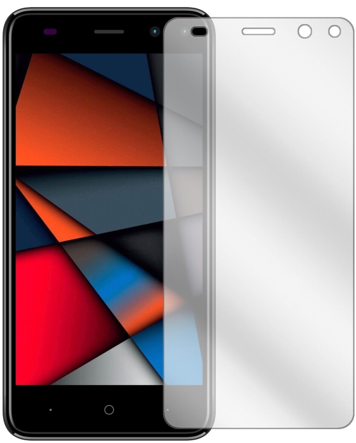 Klare Displayschutzfolie von dipos passend für Intex Indie 6, präziser Zuschnitt und blasenfrei montiert