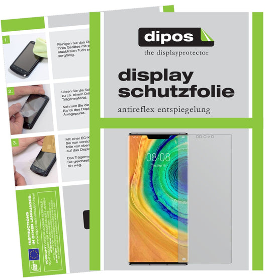 Matte Displayschutzfolie von dipos passend für Huawei Mate 30E Pro, präziser Zuschnitt und blasenfrei montiert