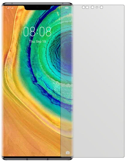 HuaweiMate 30E Pro mit aufgebrachter dipos Displayschutzfolie, die lästige Fingerabdrücke minimiert