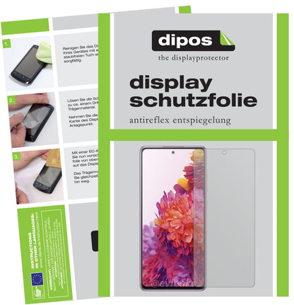 Matte Displayschutzfolie von dipos passend für Samsung Galaxy S20 FE 5G, präziser Zuschnitt und blasenfrei montiert