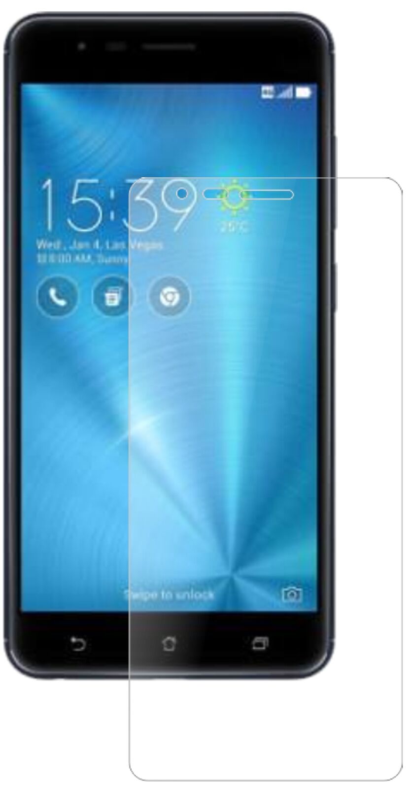 1x 9H Schutzfolie matt für Asus ZenFone Zoom S Panzerfolie