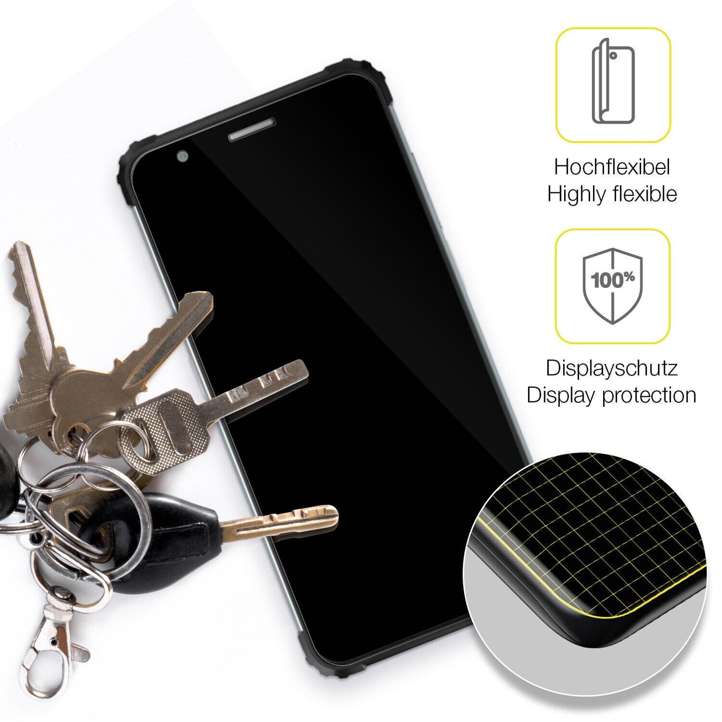 1x 3D Full Cover Schutzfolie für Blackview BV6600E