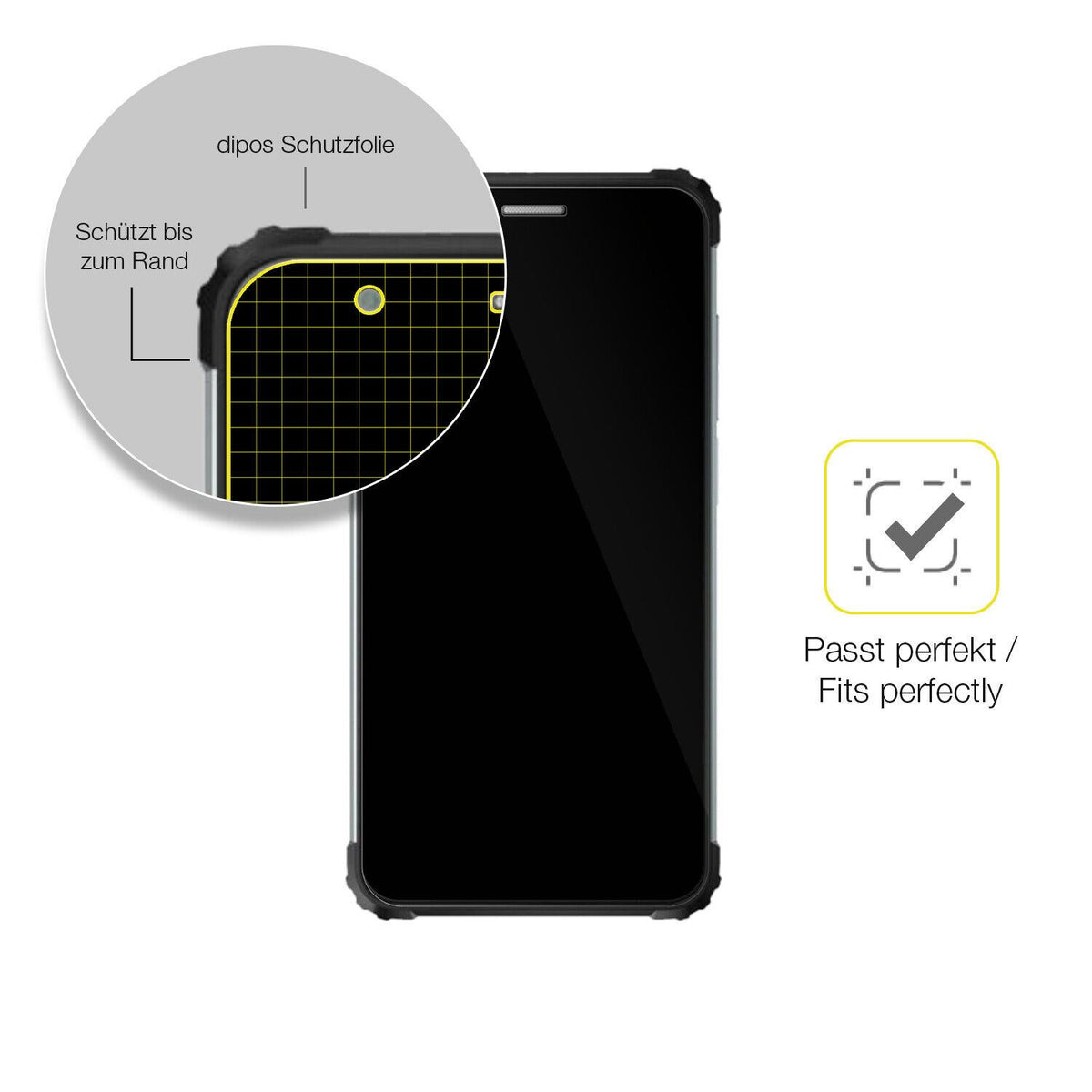 1x 3D Full Cover Schutzfolie für Blackview BV6600E