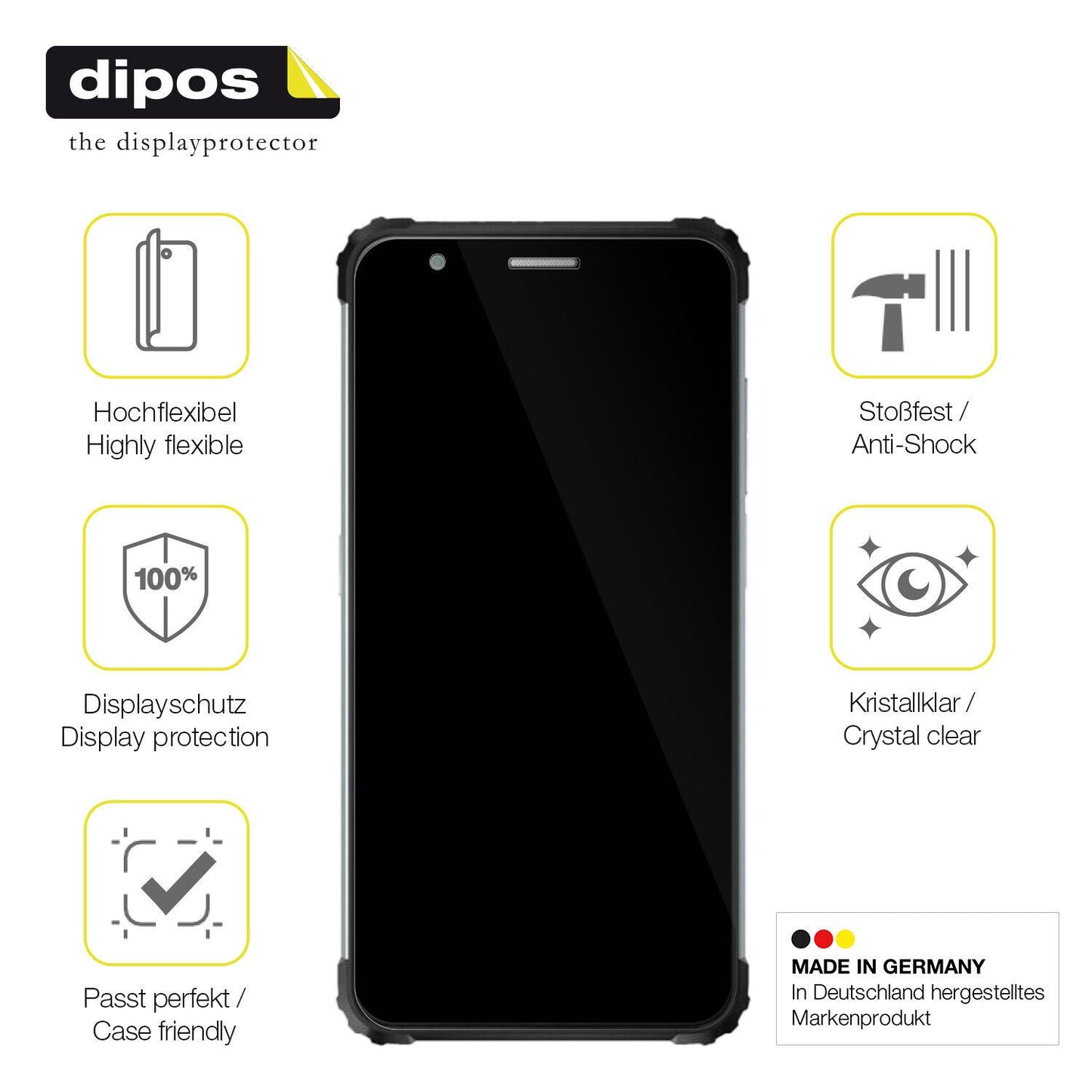 1x 3D Full Cover Schutzfolie für Blackview BV6600E