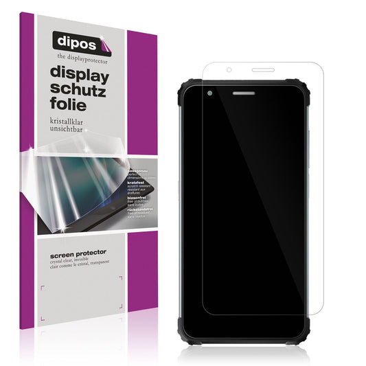 Klare Displayschutzfolie von dipos passend für Blackview BV6600E, präziser Zuschnitt und blasenfrei montiert