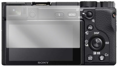 Klare Displayschutzfolie von dipos passend für Sony Alpha 6400, präziser Zuschnitt und blasenfrei montiert