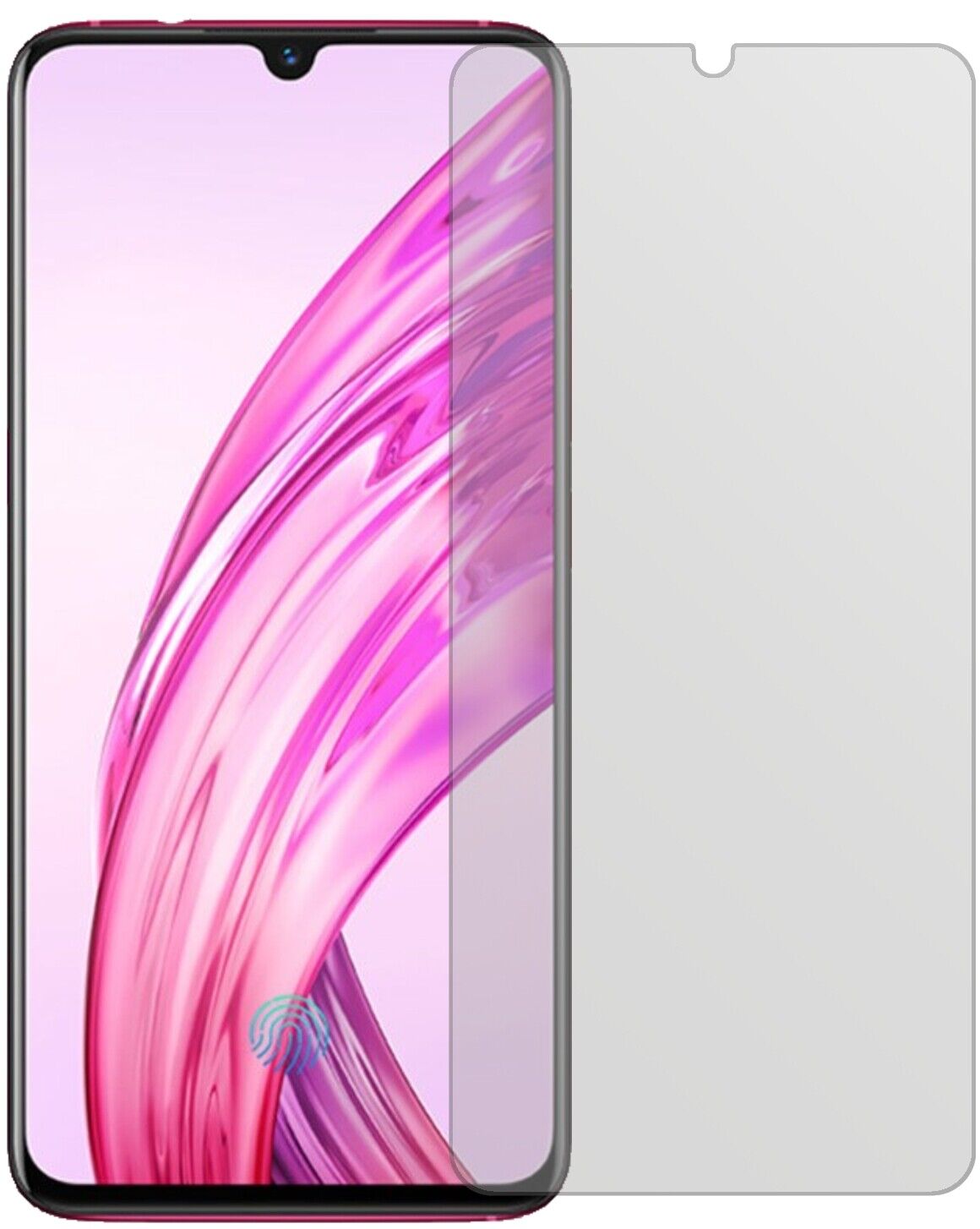 Matte Displayschutzfolie von dipos passend für Vivo X23 Symphony, präziser Zuschnitt und blasenfrei montiert