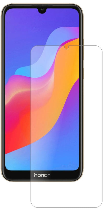 Honor8A Pro mit aufgebrachter dipos Panzerfolie, die lästige Fingerabdrücke minimiert