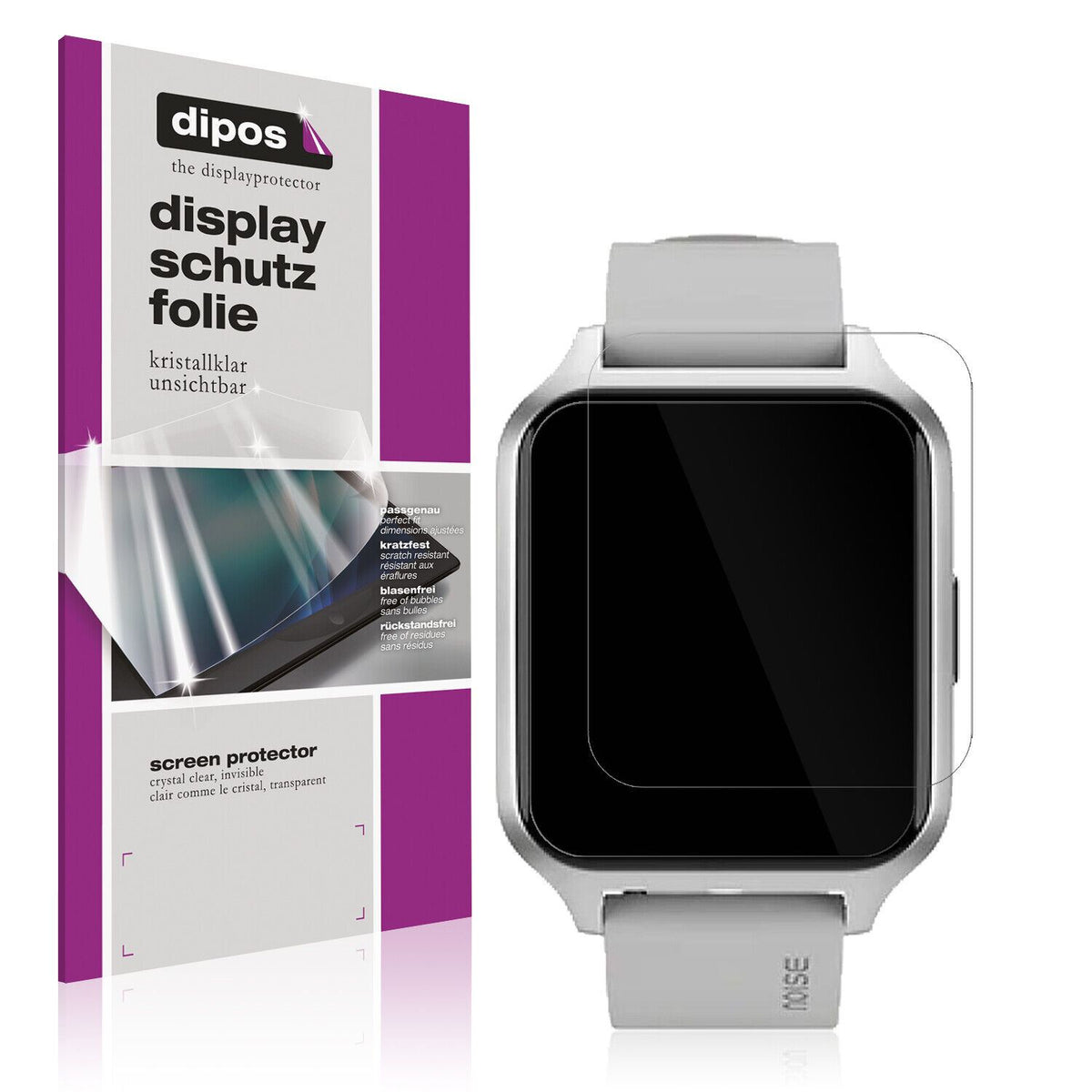 Klare Displayschutzfolie von dipos passend für Noise Colorfit Brio, präziser Zuschnitt und blasenfrei montiert