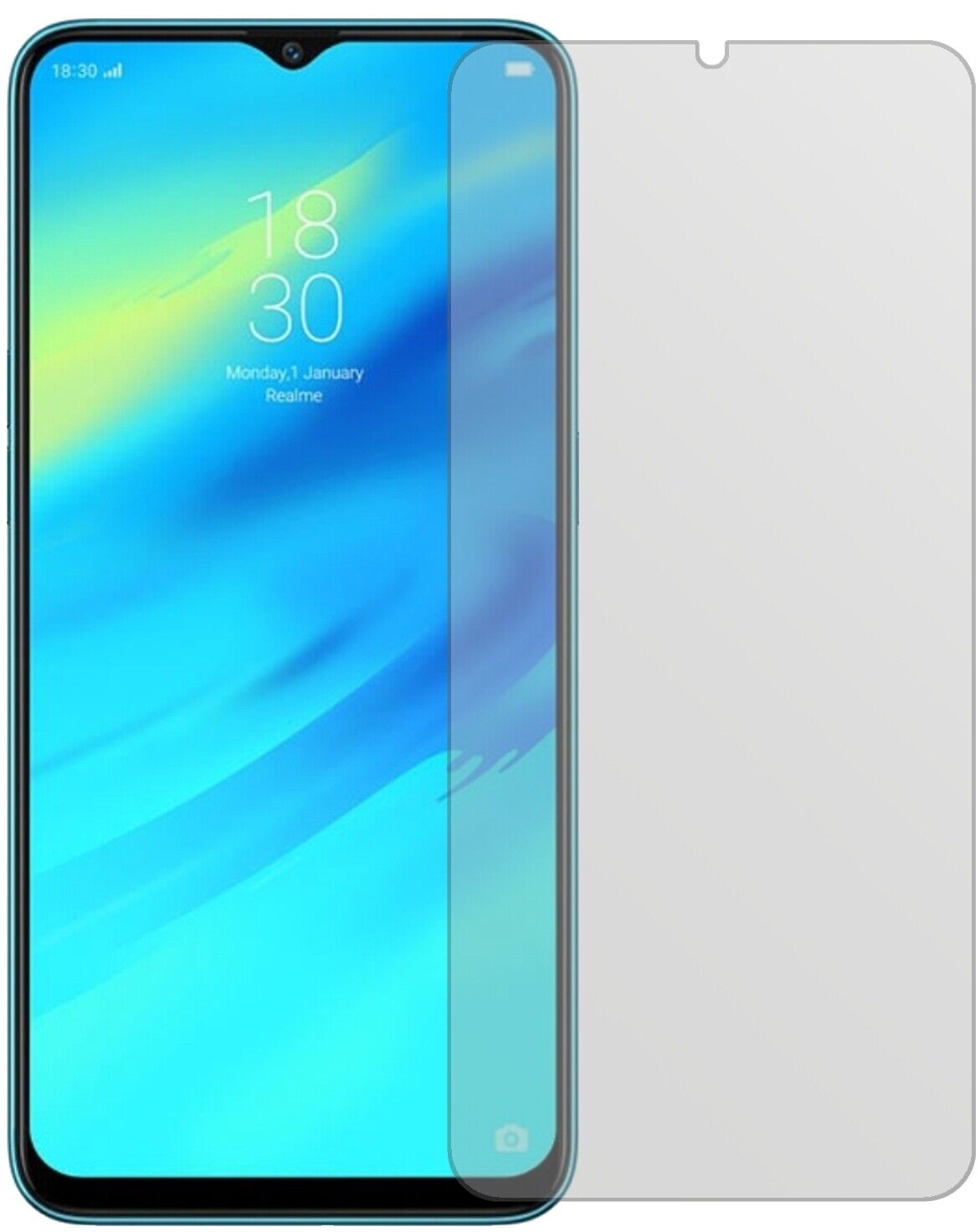 Matte Displayschutzfolie von dipos passend für Oppo Realme 2 Pro, präziser Zuschnitt und blasenfrei montiert