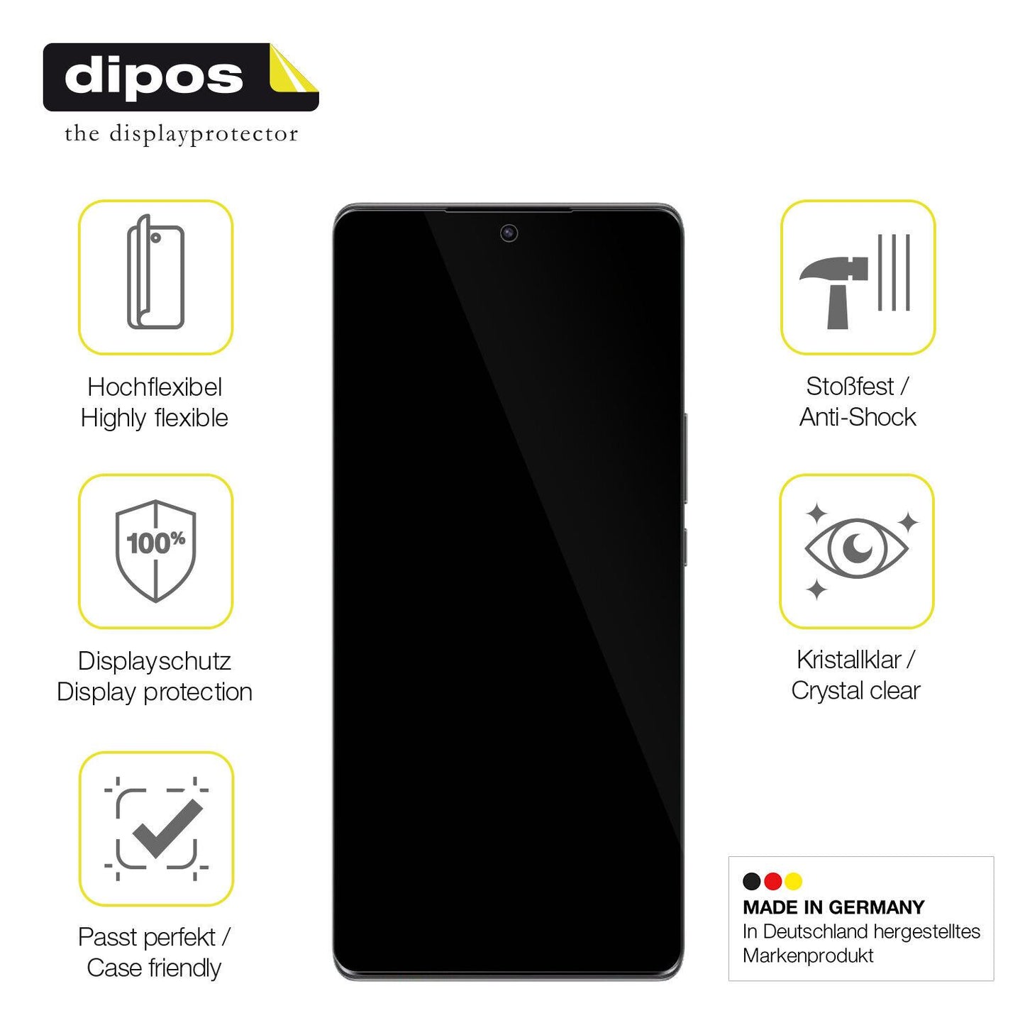 1x 3D Full Cover Schutzfolie für HONOR Magic 5 Lite