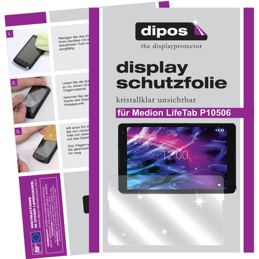 2x Schutzfolie klar für LifeTab P10506 Medion Display-Schutzfolie