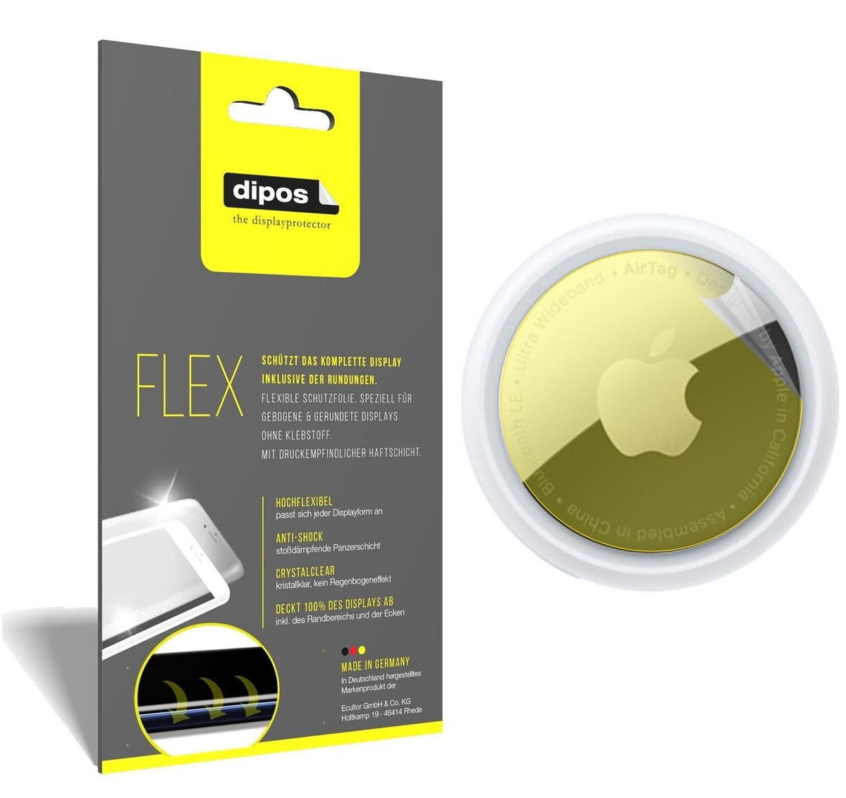 2x 3D Full Cover Schutzfolie für Apple AirTag (2021)