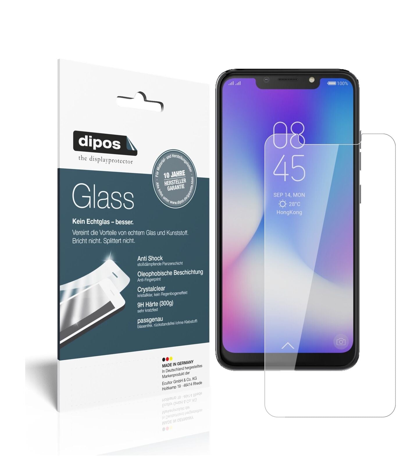 1x 9H Schutzfolie für Tecno Camon 11 Pro Panzerfolie