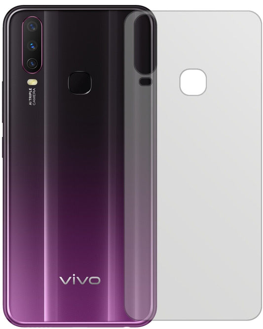 Matte Displayschutzfolie von dipos passend für Vivo Y17 Rückseite, präziser Zuschnitt und blasenfrei montiert