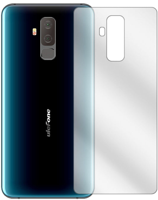 Klare Displayschutzfolie von dipos passend für Ulefone T2 Rückseite, präziser Zuschnitt und blasenfrei montiert