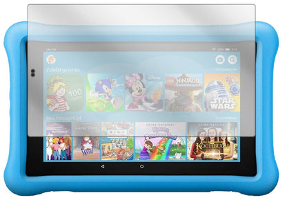 AmazonFire HD 8 Kids Edition (2020) mit aufgebrachter dipos Displayschutzfolie, glasklare Darstellung ohne Einschränkungen
