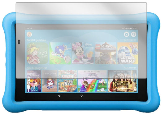 AmazonFire HD 8 Kids Edition (2020) mit aufgebrachter dipos Displayschutzfolie, glasklare Darstellung ohne Einschränkungen