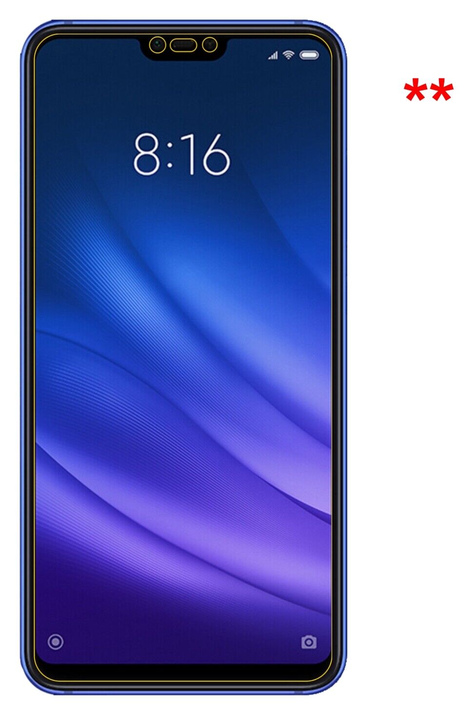 Dünne und klare Folie passend zugeschnitten für Xiaomi Mi 8 Lite