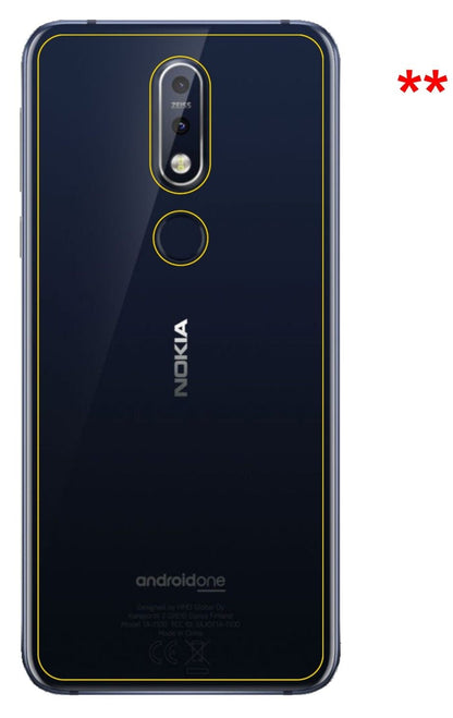 Dünne und klare Folie passend zugeschnitten für Nokia 7.1 Rückseite