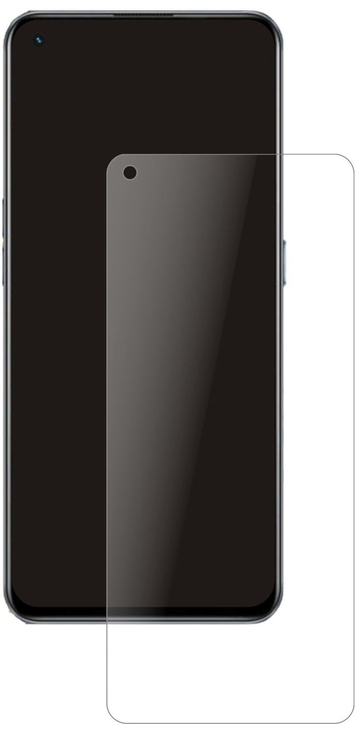 OppoRealme GT Global mit aufgebrachter dipos Panzerfolie, die lästige Fingerabdrücke minimiert