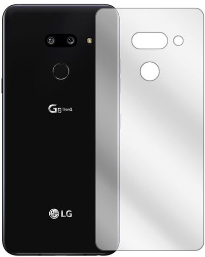 Klare Displayschutzfolie von dipos passend für LG G8 ThinQ Rückseite, präziser Zuschnitt und blasenfrei montiert